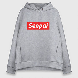 Толстовка оверсайз женская Senpai Supreme, цвет: меланж