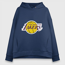 Толстовка оверсайз женская LA Lakers, цвет: тёмно-синий