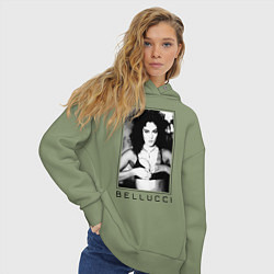 Толстовка оверсайз женская Monica Bellucci: Black, цвет: авокадо — фото 2