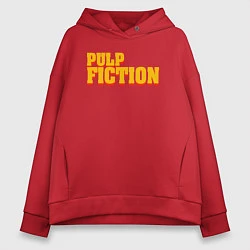 Толстовка оверсайз женская Pulp Fiction, цвет: красный