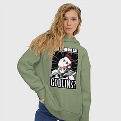 Толстовка оверсайз женская Убийца гоблинов 9, цвет: авокадо — фото 2