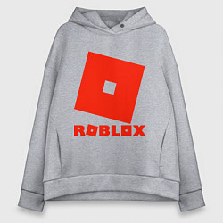 Толстовка оверсайз женская Roblox Logo, цвет: меланж