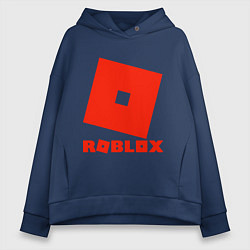Толстовка оверсайз женская Roblox Logo, цвет: тёмно-синий