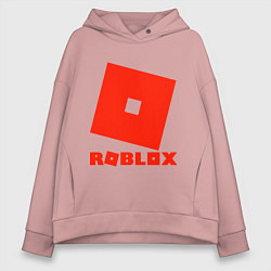 Толстовка оверсайз женская Roblox Logo, цвет: пыльно-розовый