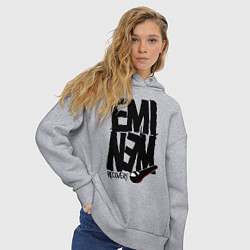 Толстовка оверсайз женская Eminem recovery, цвет: меланж — фото 2
