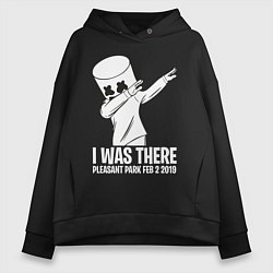 Толстовка оверсайз женская Marshmello: I was there, цвет: черный