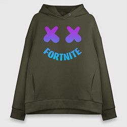 Толстовка оверсайз женская FORTNITE x MARSHMELLO, цвет: хаки
