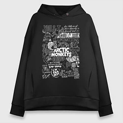 Толстовка оверсайз женская Arctic Monkeys: I'm in a Vest, цвет: черный