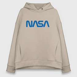 Толстовка оверсайз женская NASA, цвет: миндальный