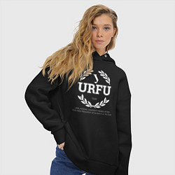 Толстовка оверсайз женская URFU, цвет: черный — фото 2
