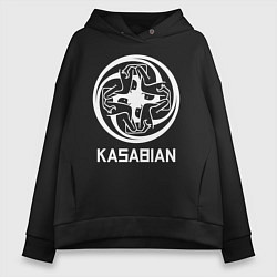 Толстовка оверсайз женская Kasabian: Symbol цвета черный — фото 1