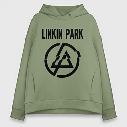 Толстовка оверсайз женская Linkin Park, цвет: авокадо
