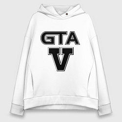 Толстовка оверсайз женская GTA 5, цвет: белый