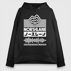 Толстовка оверсайз женская Northlane Music, цвет: черный