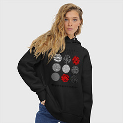 Толстовка оверсайз женская TOP: Blurryface, цвет: черный — фото 2