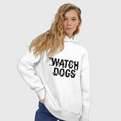 Толстовка оверсайз женская Watch Dogs, цвет: белый — фото 2