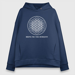 Толстовка оверсайз женская BRING ME THE HORIZON, цвет: тёмно-синий