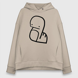 Толстовка оверсайз женская Stray Kids, цвет: миндальный