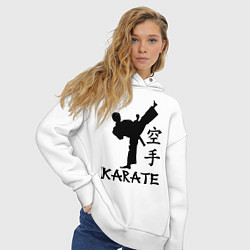 Толстовка оверсайз женская Karate craftsmanship, цвет: белый — фото 2