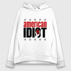 Толстовка оверсайз женская American idiot, цвет: белый