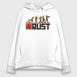 Толстовка оверсайз женская Evolution Rust, цвет: белый