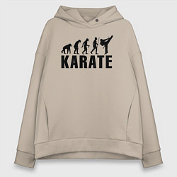 Толстовка оверсайз женская Karate Evolution, цвет: миндальный