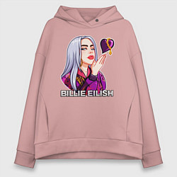 Толстовка оверсайз женская BILLIE EILISH, цвет: пыльно-розовый