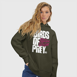 Толстовка оверсайз женская Birds of Prey logo, цвет: хаки — фото 2