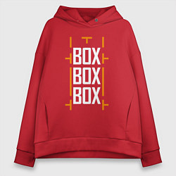 Толстовка оверсайз женская Box box box, цвет: красный