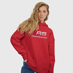 Толстовка оверсайз женская AUDI RS, цвет: красный — фото 2