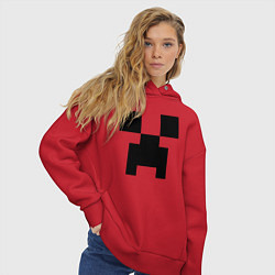 Толстовка оверсайз женская Minecraft, цвет: красный — фото 2
