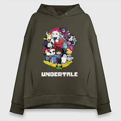 Толстовка оверсайз женская UNDERTALE, цвет: хаки