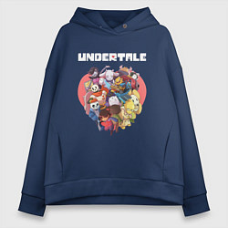Толстовка оверсайз женская UNDERTALE, цвет: тёмно-синий