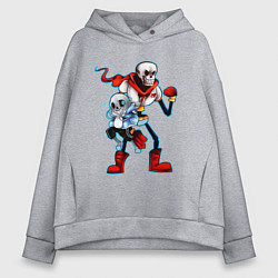 Толстовка оверсайз женская UNDERTALE, цвет: меланж