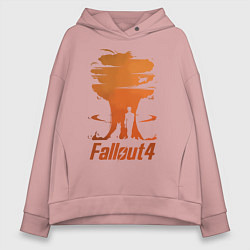 Толстовка оверсайз женская Fallout 4, цвет: пыльно-розовый