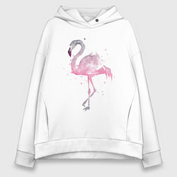 Толстовка оверсайз женская Flamingo, цвет: белый