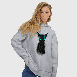 Толстовка оверсайз женская Dark Cat, цвет: меланж — фото 2