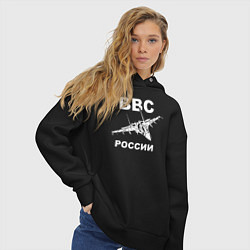 Толстовка оверсайз женская ВВС России, цвет: черный — фото 2