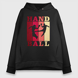 Толстовка оверсайз женская Handball, цвет: черный