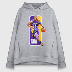 Толстовка оверсайз женская NBA Kobe Bryant, цвет: меланж