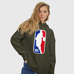 Толстовка оверсайз женская NBA Kobe Bryant, цвет: хаки — фото 2