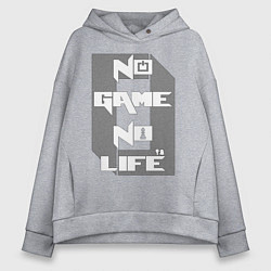 Толстовка оверсайз женская No Game No Life Zero, цвет: меланж