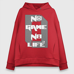 Толстовка оверсайз женская No Game No Life Zero, цвет: красный