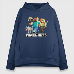 Толстовка оверсайз женская MINECRAFT, цвет: тёмно-синий