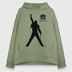 Толстовка оверсайз женская Queen двусторонняя, цвет: авокадо