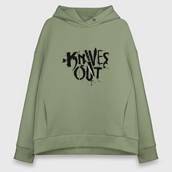 Толстовка оверсайз женская Ножи, цвет: авокадо