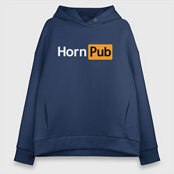 Толстовка оверсайз женская HornPub, цвет: тёмно-синий