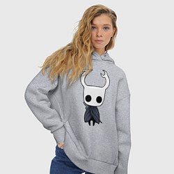 Толстовка оверсайз женская Рыцарь Hollow Knight, цвет: меланж — фото 2