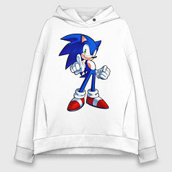 Толстовка оверсайз женская SONIC, цвет: белый