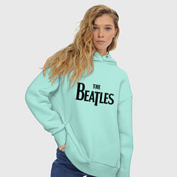 Толстовка оверсайз женская The Beatles, цвет: мятный — фото 2